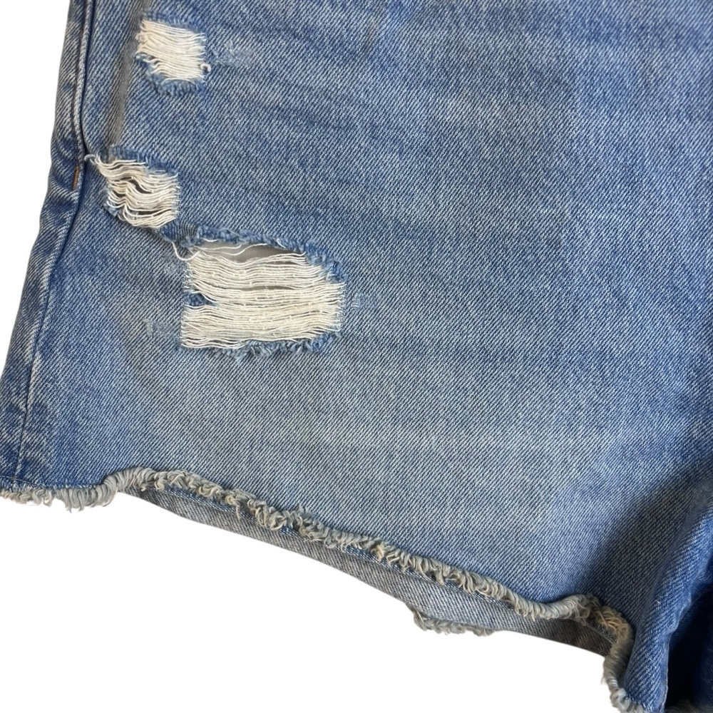NWT Madewell Relaxed Distressed Denim Shorts Size 32 - Picture 4 of 13